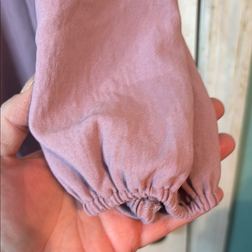 ODDY Mauve Long Sleeve Ruffle Peplum Blouse - Picture 3 of 6